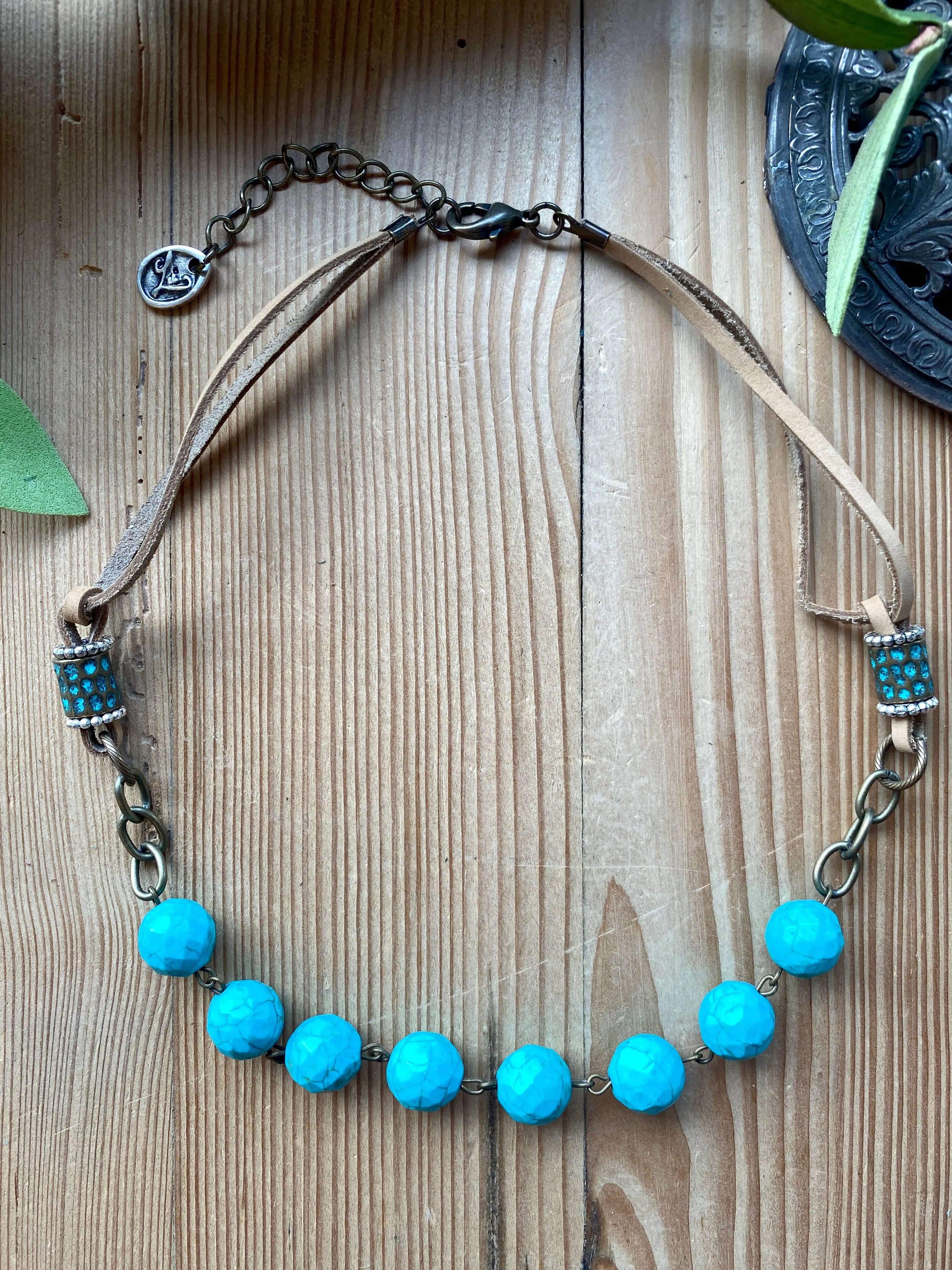 Bossy Brights Short Turquoise Necklace