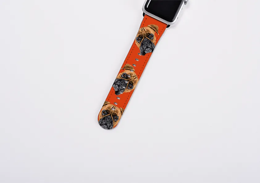 Boxer Orange Apple Watch Strap