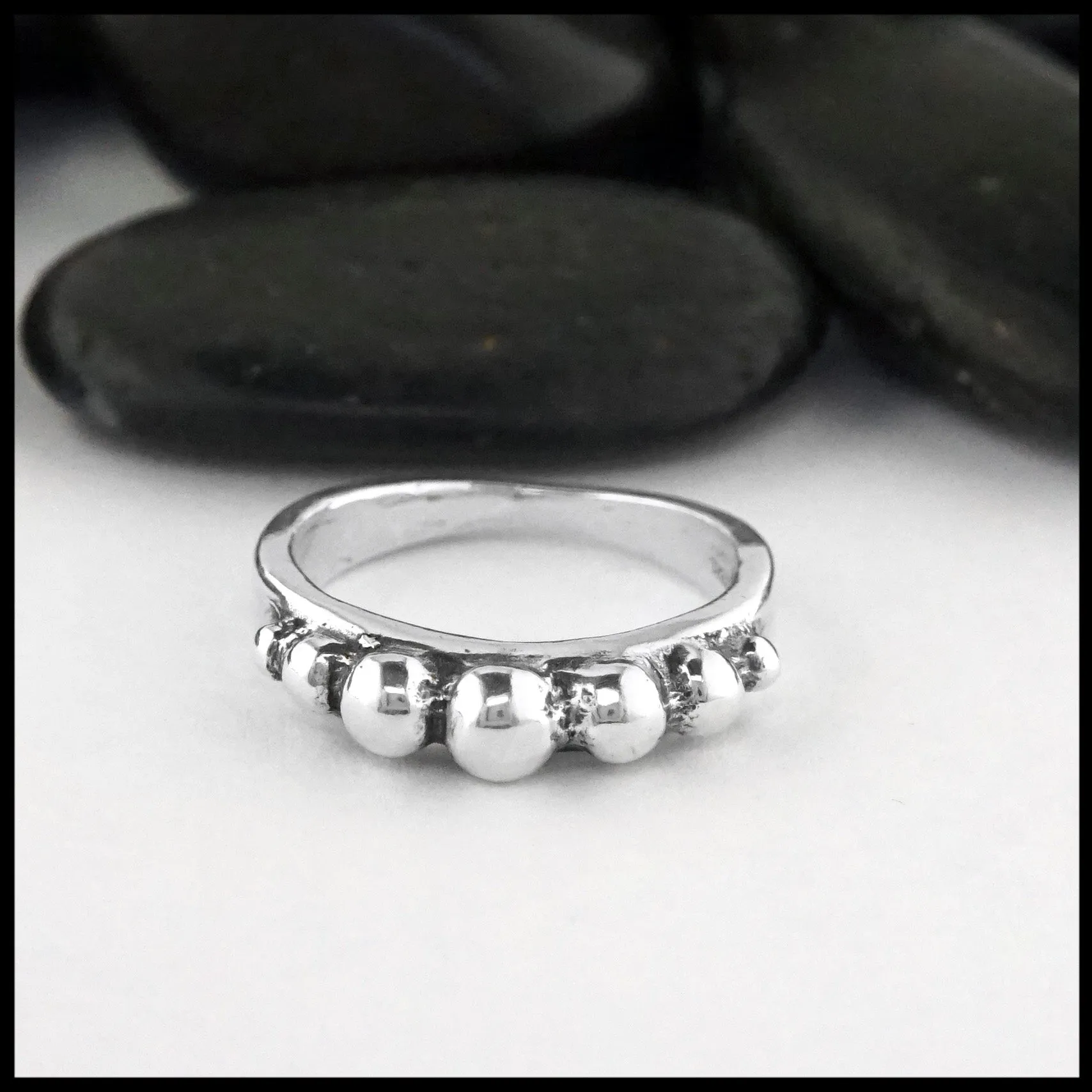 Bubble Ring in Silver