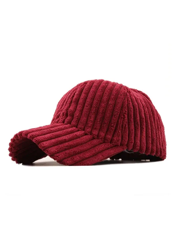 Burgundy Corduroy Cap