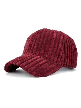 Burgundy Corduroy Cap