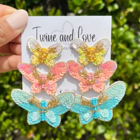 Butterfly Beaded Earrings