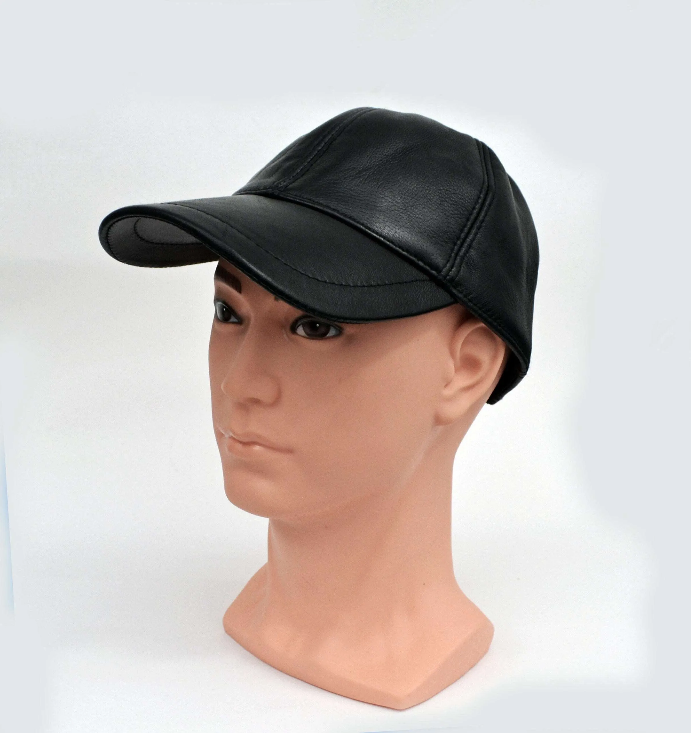 BY ORDER Real Leather Baseball Cap, Leather Hat, Baseball Hat, Adjustable Baseball Cap Men Baseball Hat, Genuine Leather, Waterproof,  brim