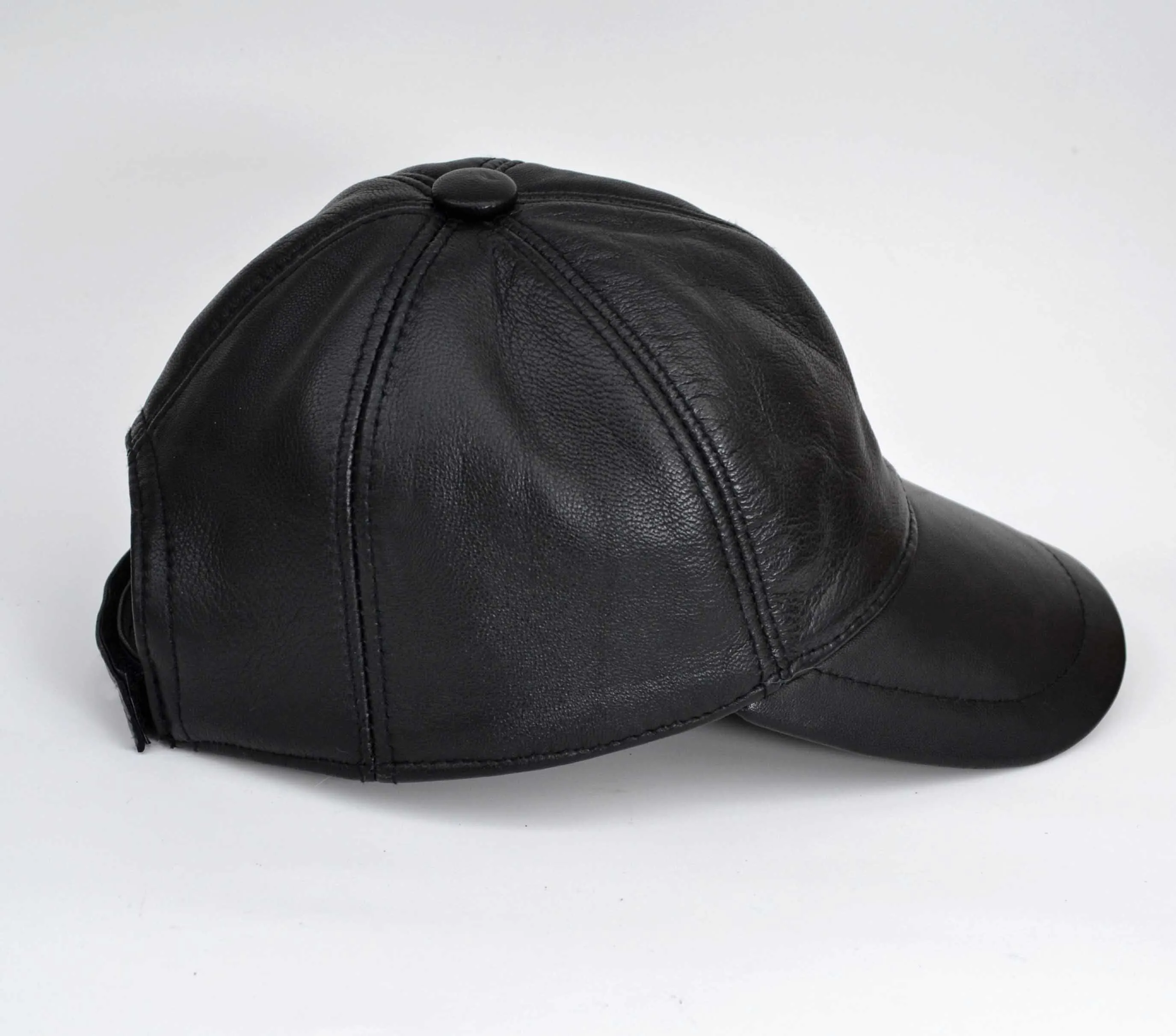 BY ORDER Real Leather Baseball Cap, Leather Hat, Baseball Hat, Adjustable Baseball Cap Men Baseball Hat, Genuine Leather, Waterproof,  brim