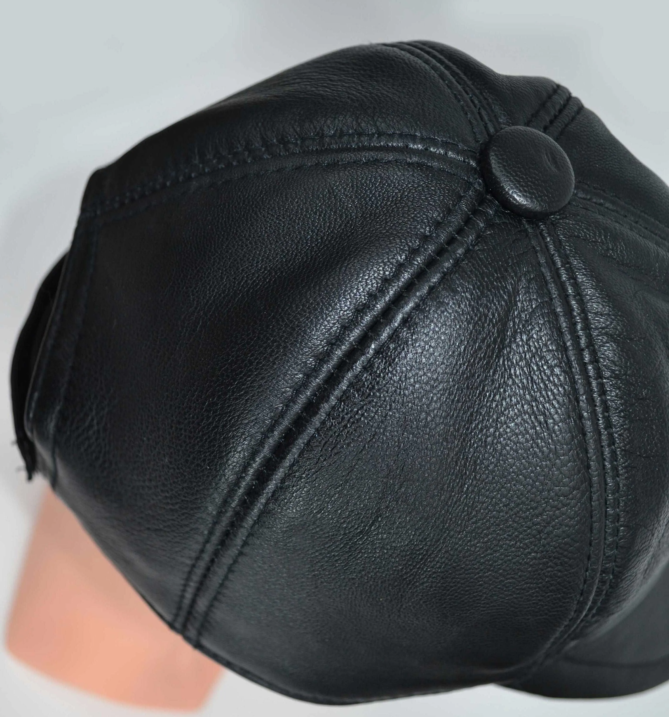 BY ORDER Real Leather Baseball Cap, Leather Hat, Baseball Hat, Adjustable Baseball Cap Men Baseball Hat, Genuine Leather, Waterproof,  brim