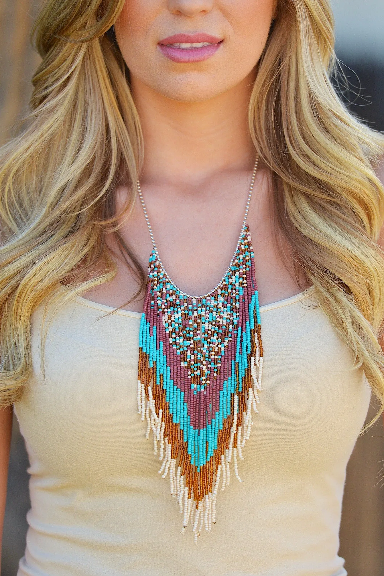 Catching Dreams Statement Necklace - Turquoise