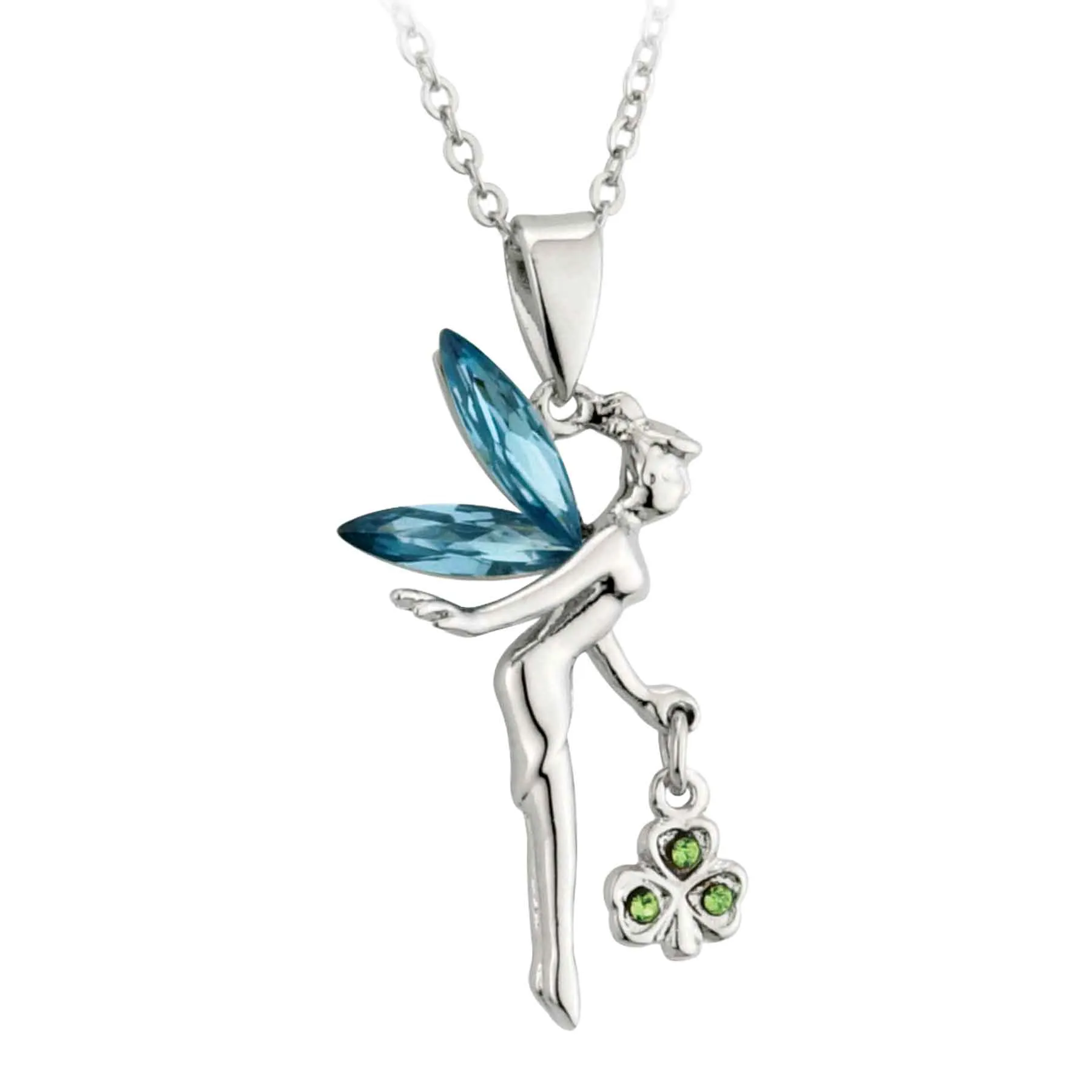 Celtic Fairy with Shamrock Necklace