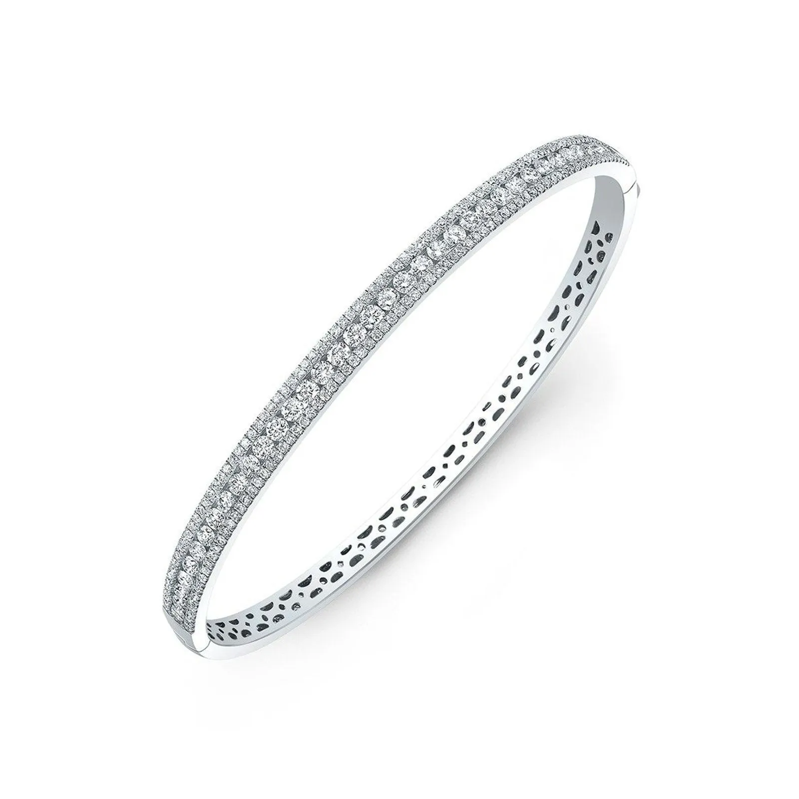 Channel Set Diamond Bangle