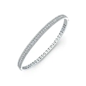 Channel Set Diamond Bangle