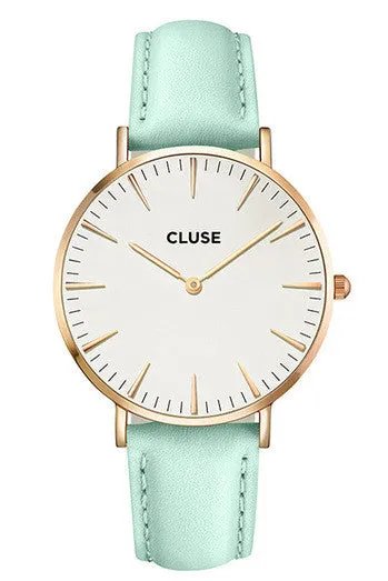 Cluse La BohíÂme Rose Gold White/Mint Watch