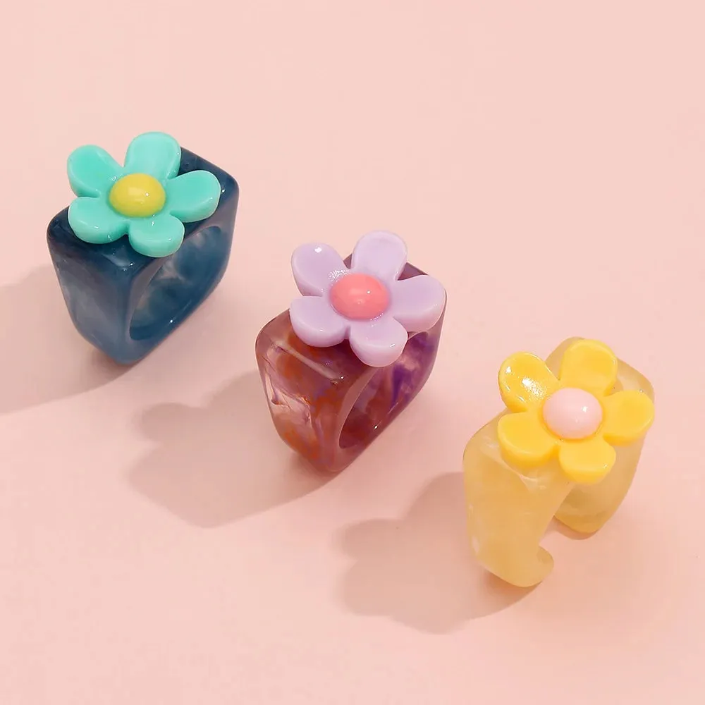 Colorful Acrylic Resin Rings