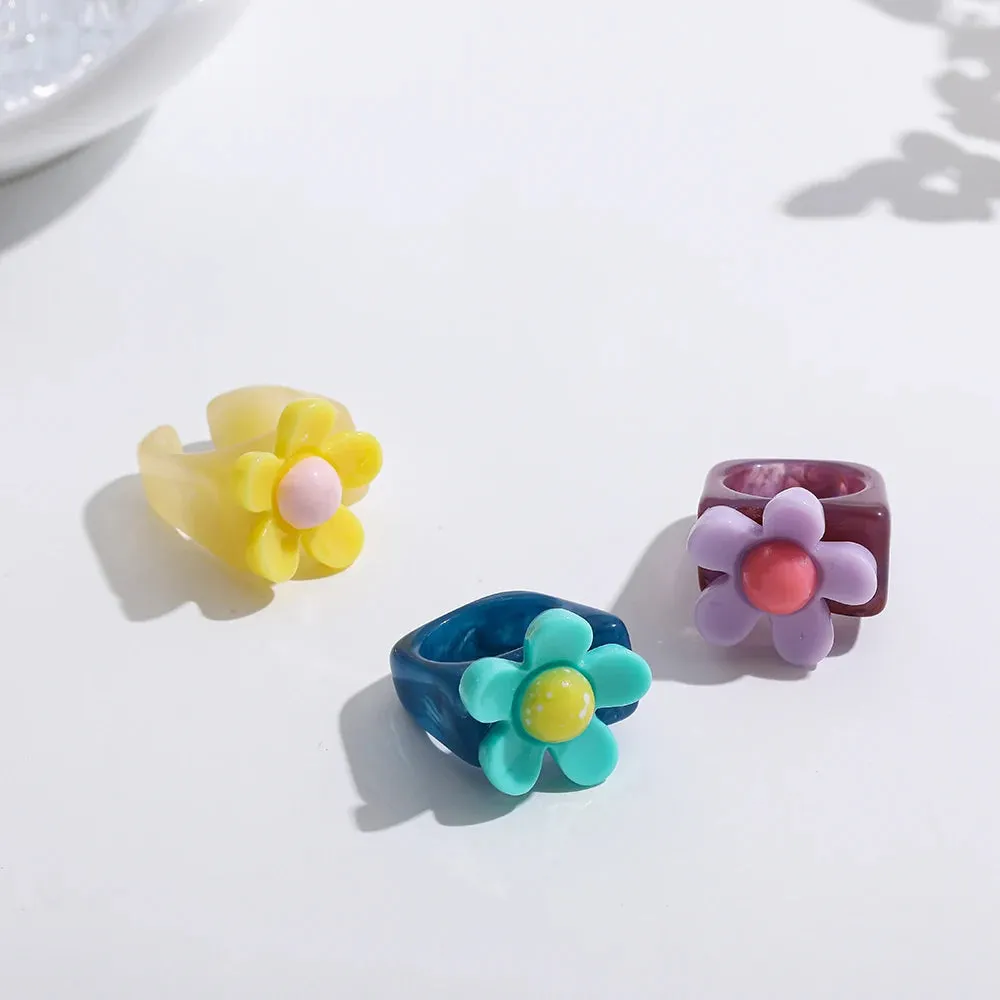 Colorful Acrylic Resin Rings