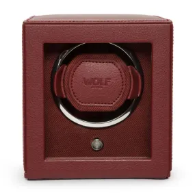 Cub Single Watch Winder With Cover (Bordeaux)