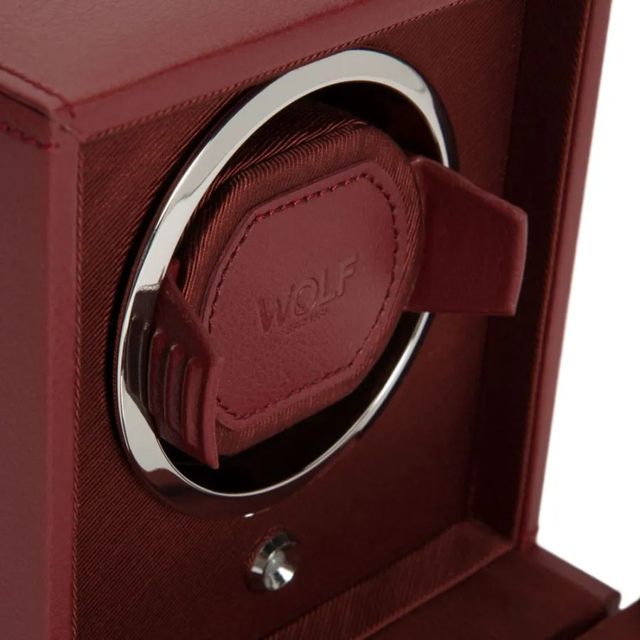 Cub Single Watch Winder With Cover (Bordeaux)