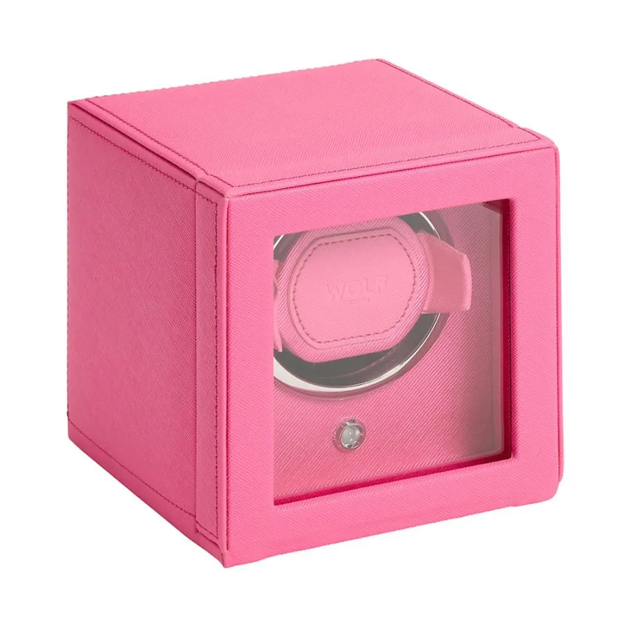 Cub Single Watch Winder With Cover (Tutti Frutti Pink)