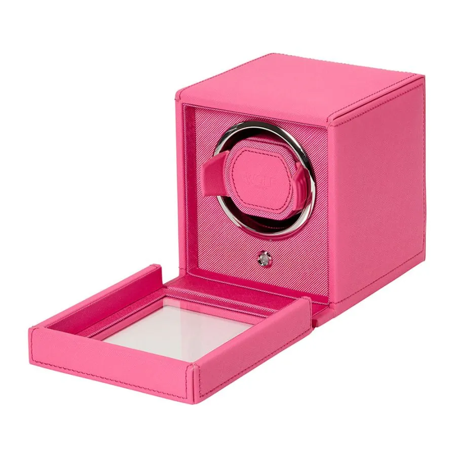 Cub Single Watch Winder With Cover (Tutti Frutti Pink)