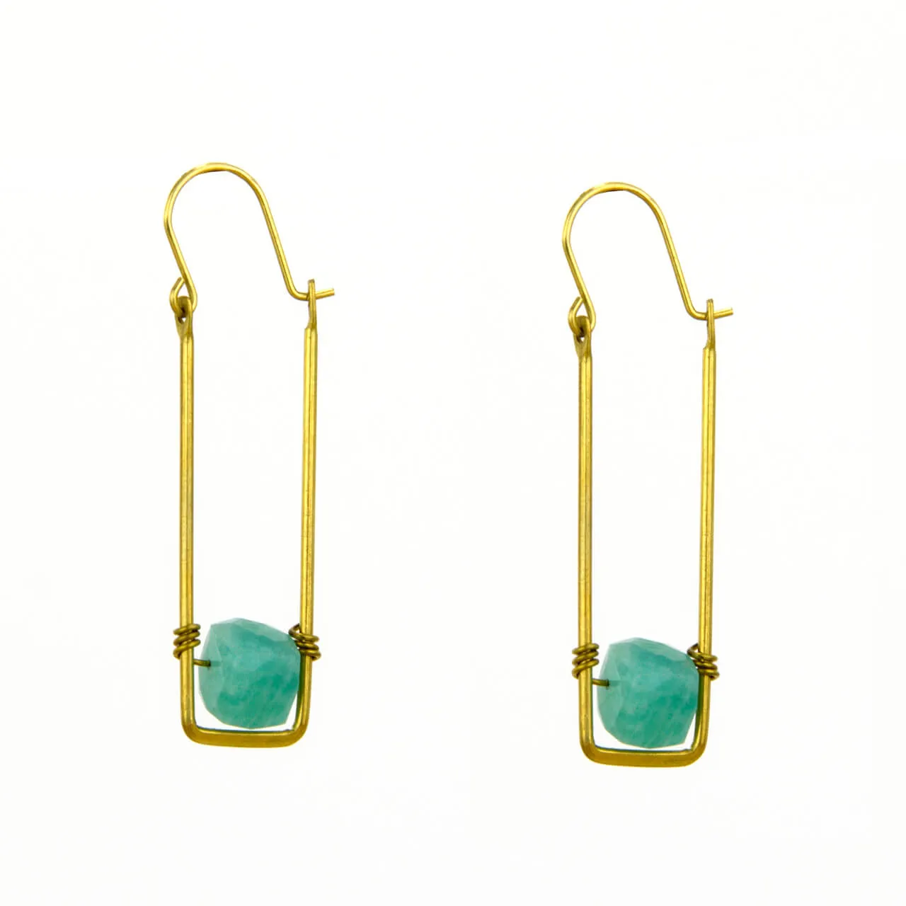 Cube Collection: Floating Sugarcube Rectangle Earring