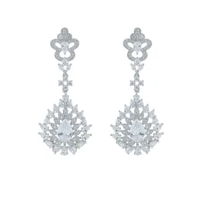 Cubic Zircon CZ Wedding Drop Dangle Earring CE10055