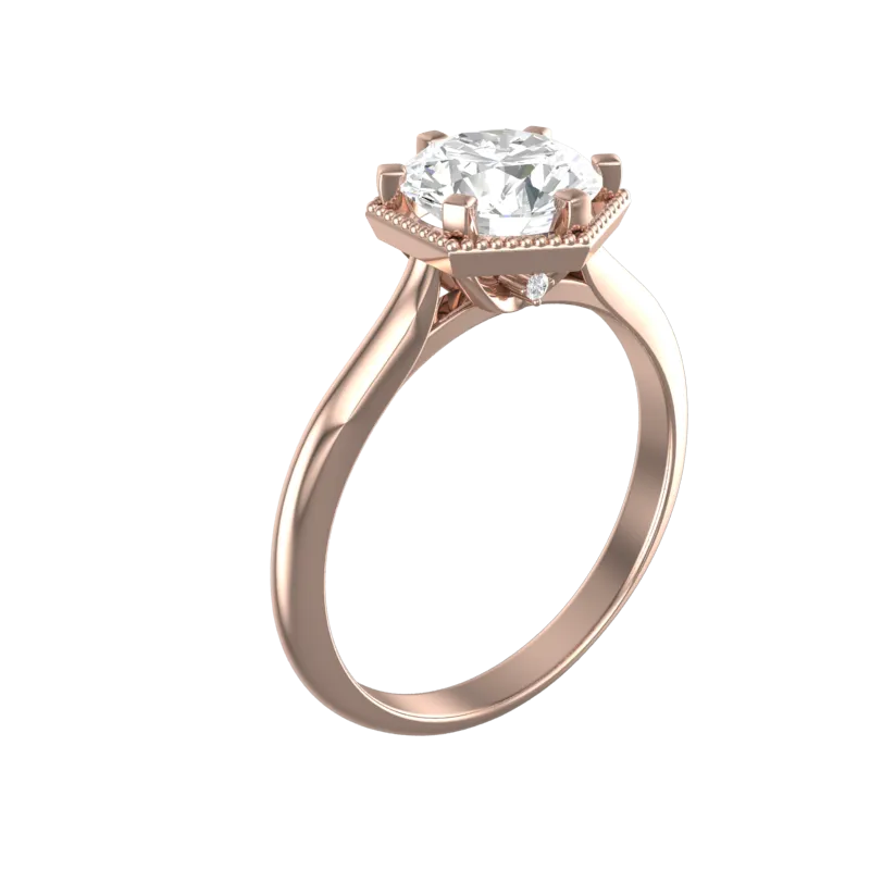 Cubic Zirconia Engagement Ring- Customer Designed Style 6362