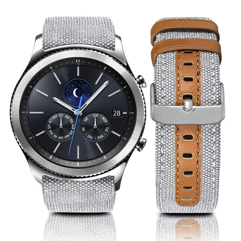 Denim & Leather Watch Straps Compatible with the Google Pixel Watch