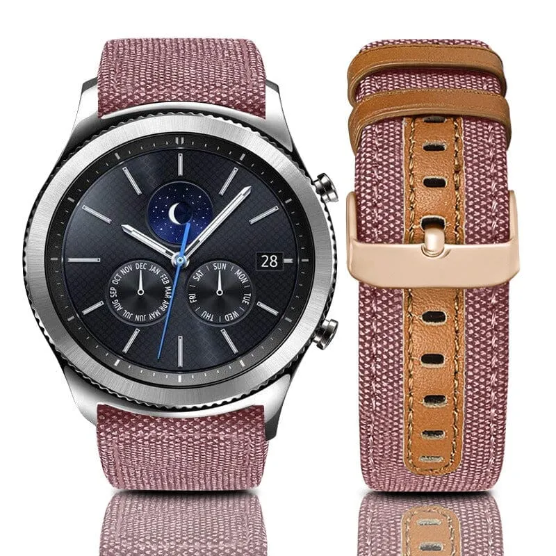 Denim & Leather Watch Straps Compatible with the Google Pixel Watch