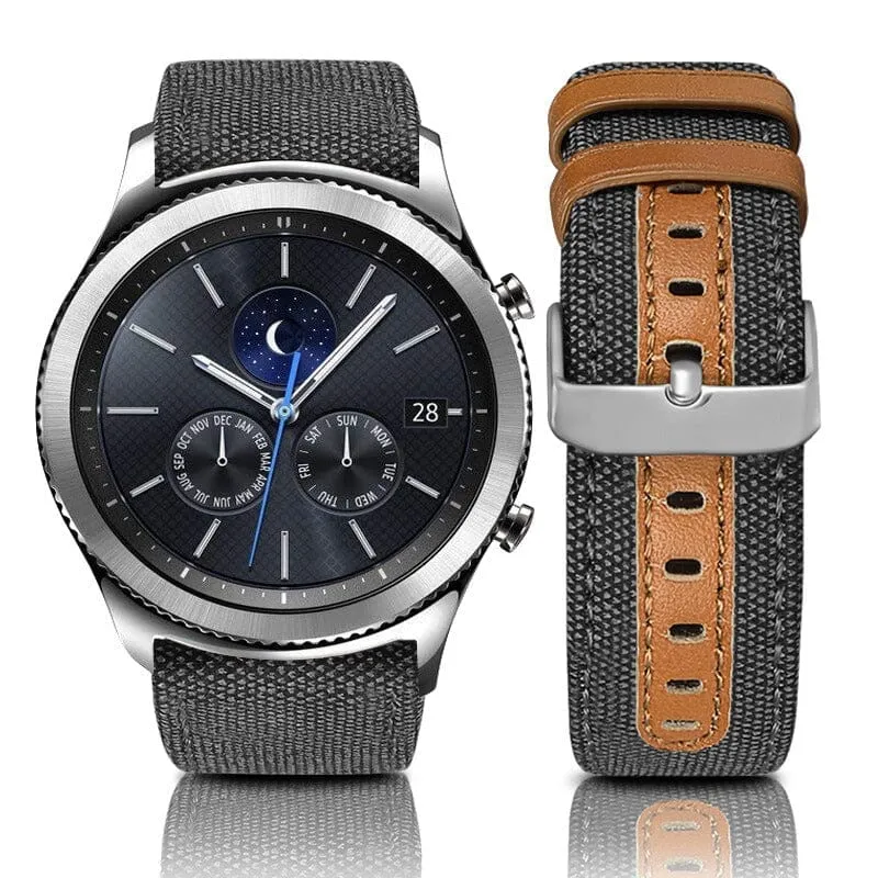 Denim & Leather Watch Straps Compatible with the Google Pixel Watch