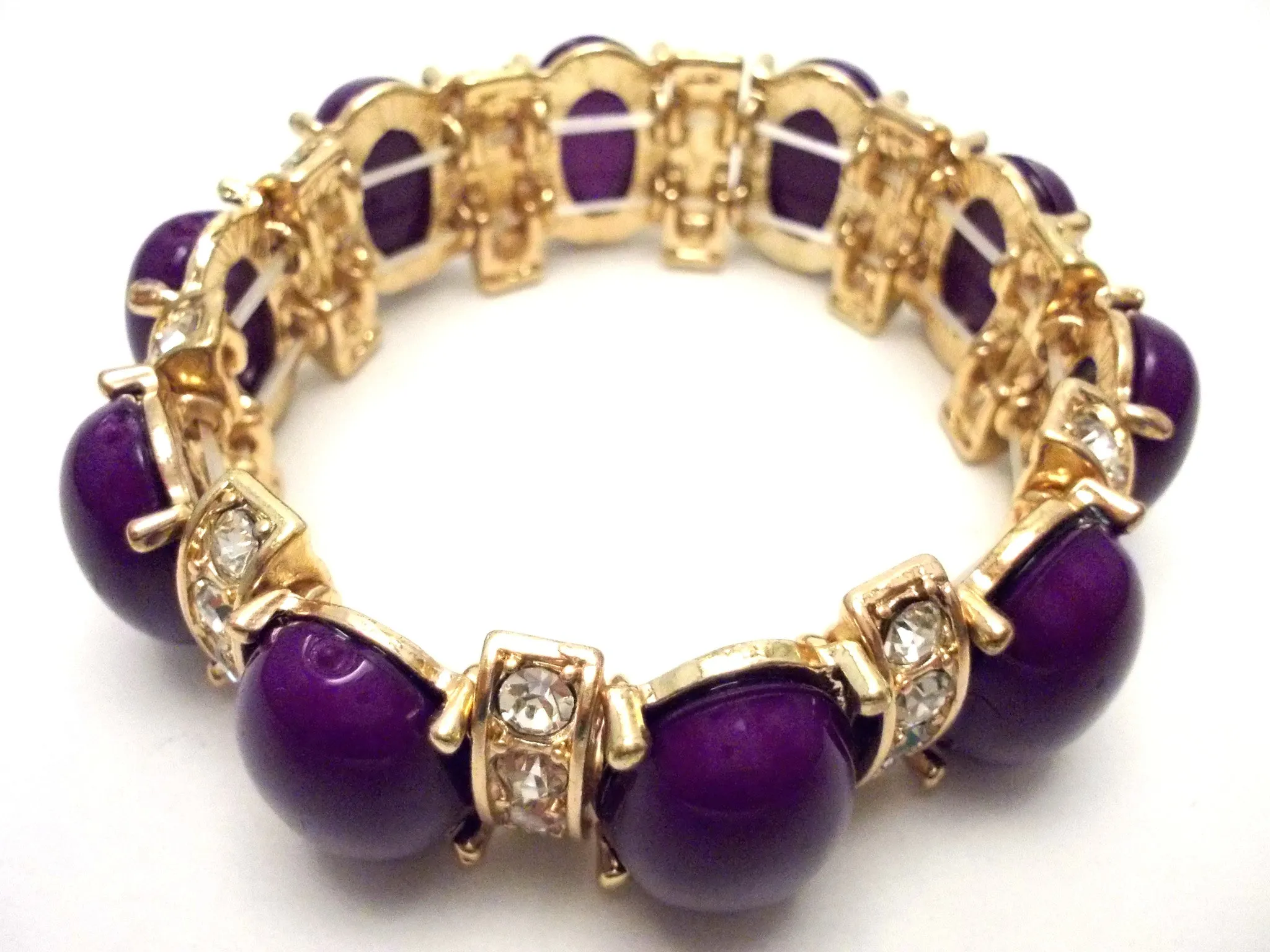 Designer Inspired Bauble Crystal Stretch Bracelet-2 NEW Colors Options