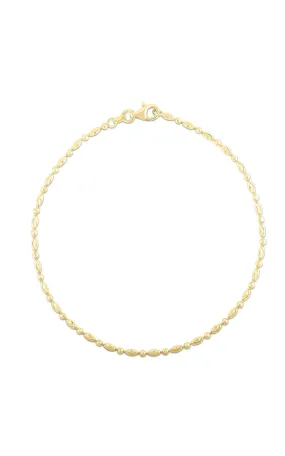 Diamond Cut Ball Chain Anklet