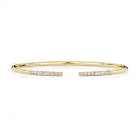 Diamond Jewellery 18ct Gold Diamond Bangle BDQ110