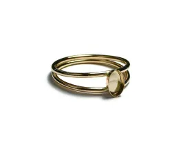 Double Band Oval Gold Filled Ring Blank Setting | 6x4, 7x5, 6x8, 8x10