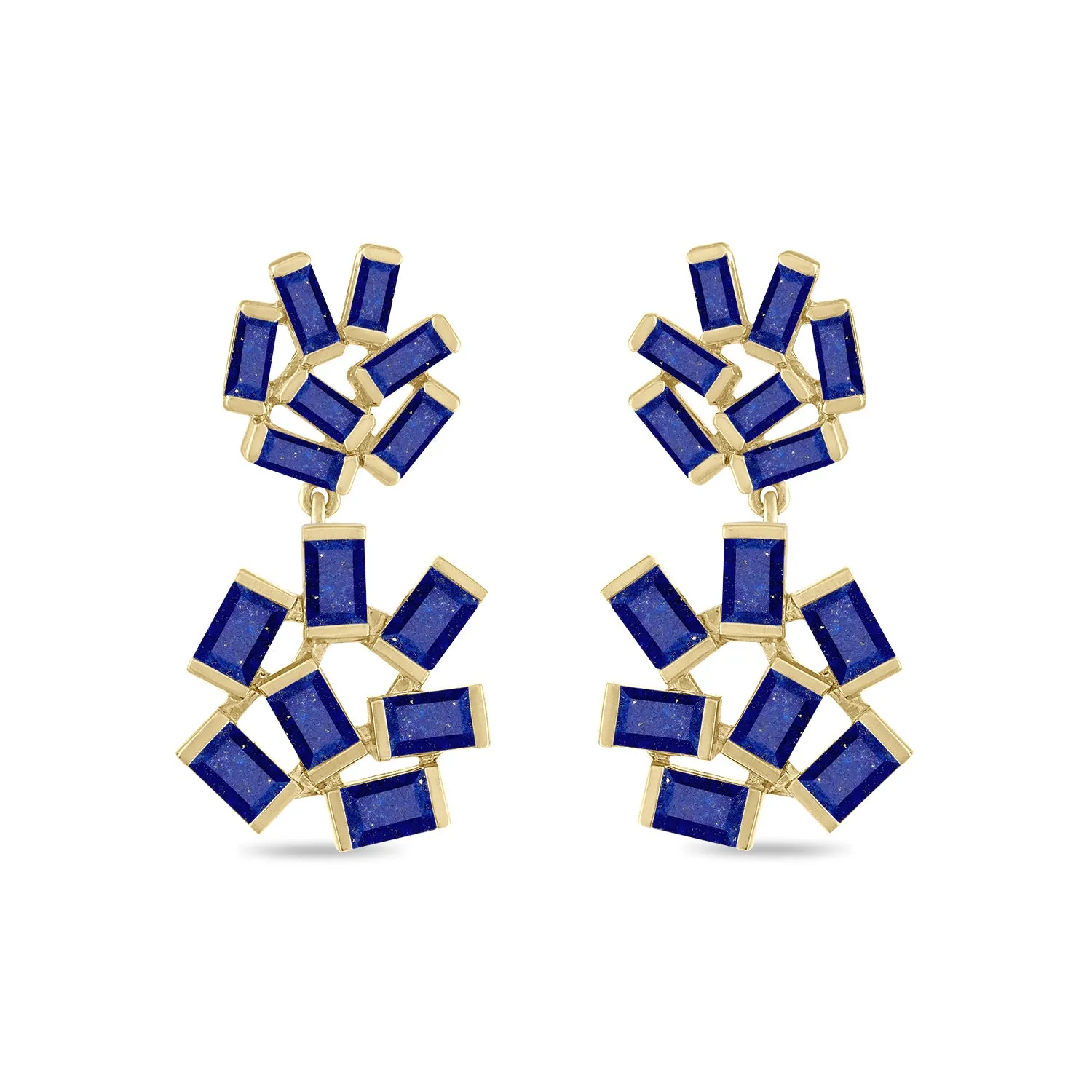 Double Jubilation Earrings: Lapis