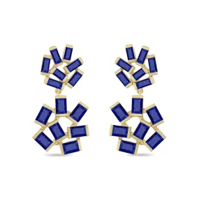 Double Jubilation Earrings: Lapis