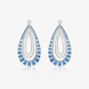 Double Layered Tear drop Dangle Earrings