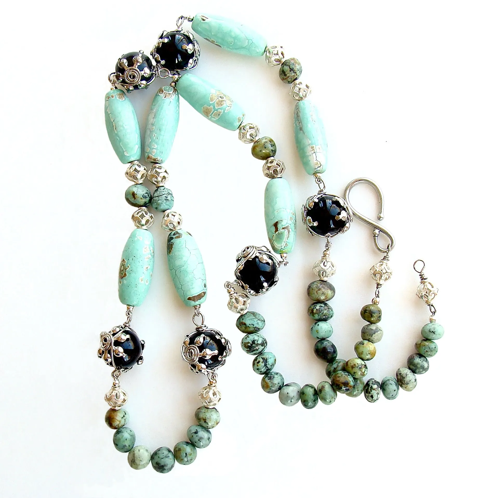 Durango: Boho Necklace with Tibetan Agate