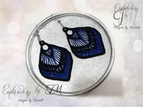 Earrings with modern design/4x4 hoop