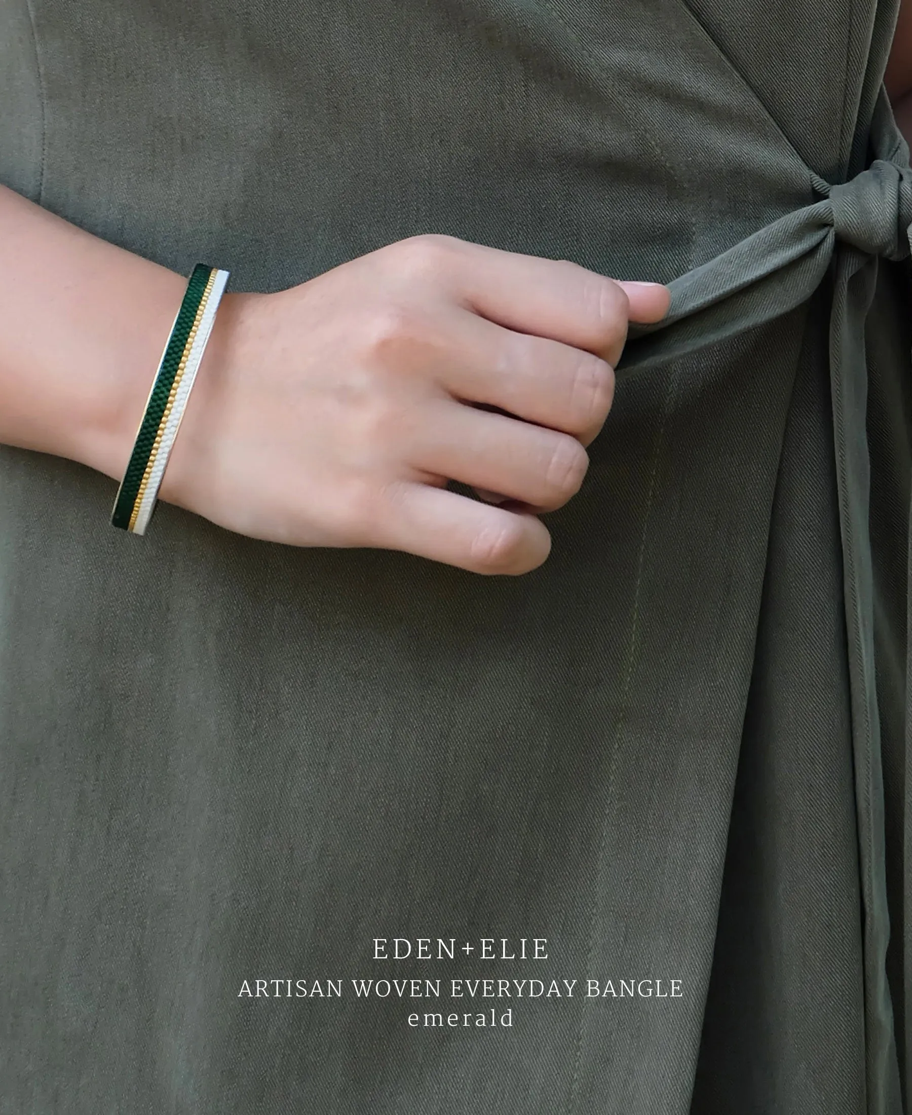 EDEN   ELIE Everyday Gold Narrow Bangle - dune