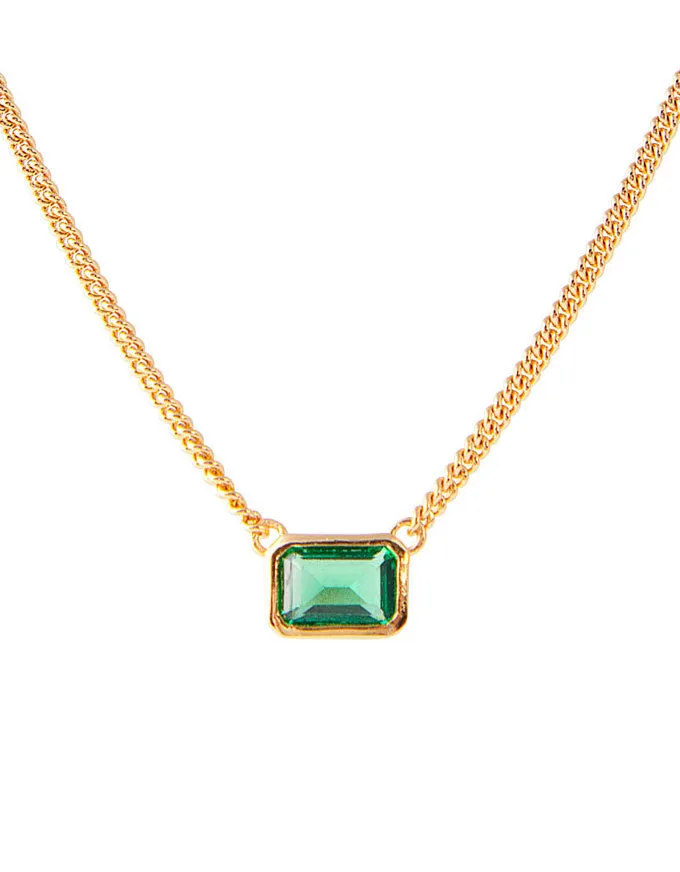 Emerald Crystal Deco Necklace