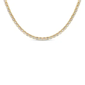 Emerald Cut Tennis Necklace - Horizontal