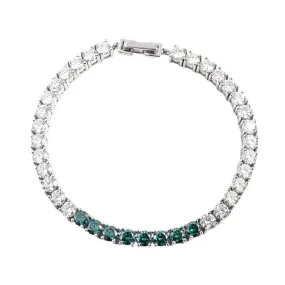 Emerald Elegance Tennis Bracelet