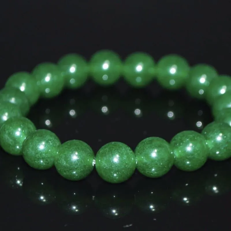 Emerald Green Jade Unisex Beaded Bracelets