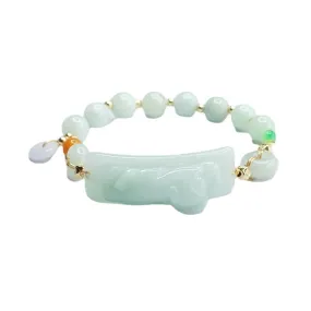 Emerald Jade Handcrafted Sterling Silver Bracelet