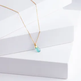 Emerald smiley necklace