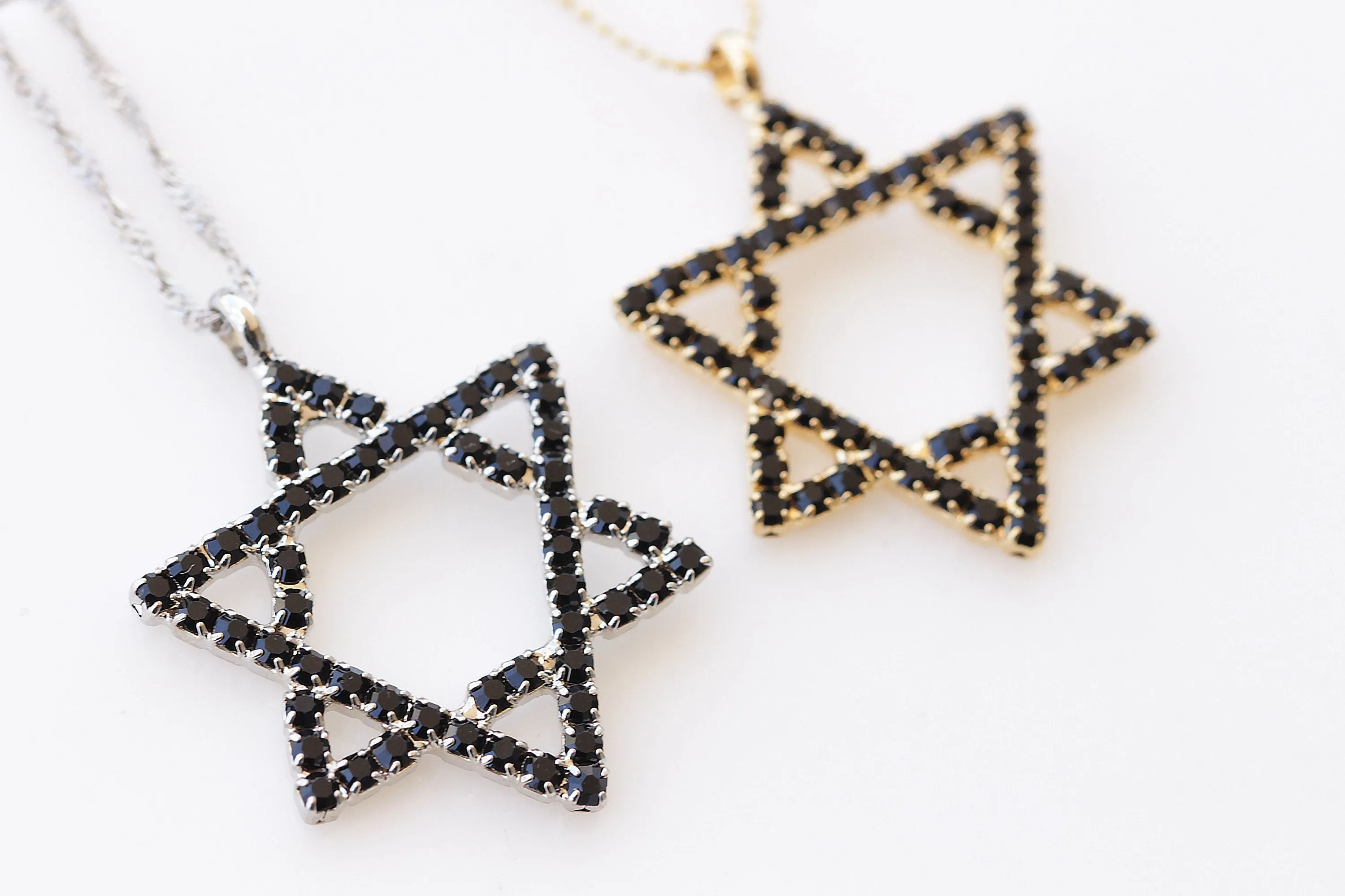 EMERALD STAR OF David Necklace