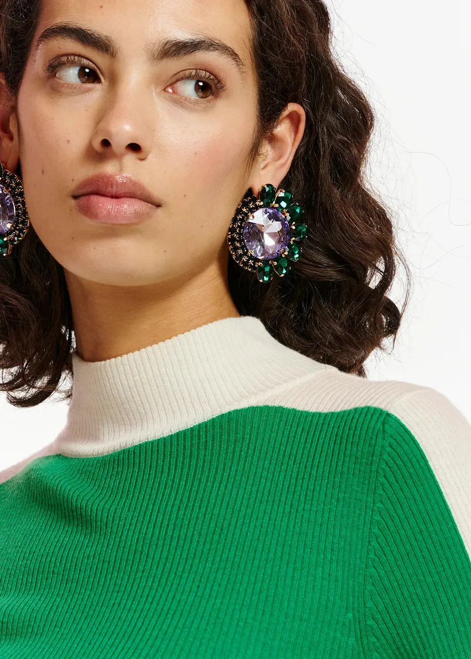 Essentiel Antwerp Equator Earrings in Green Key