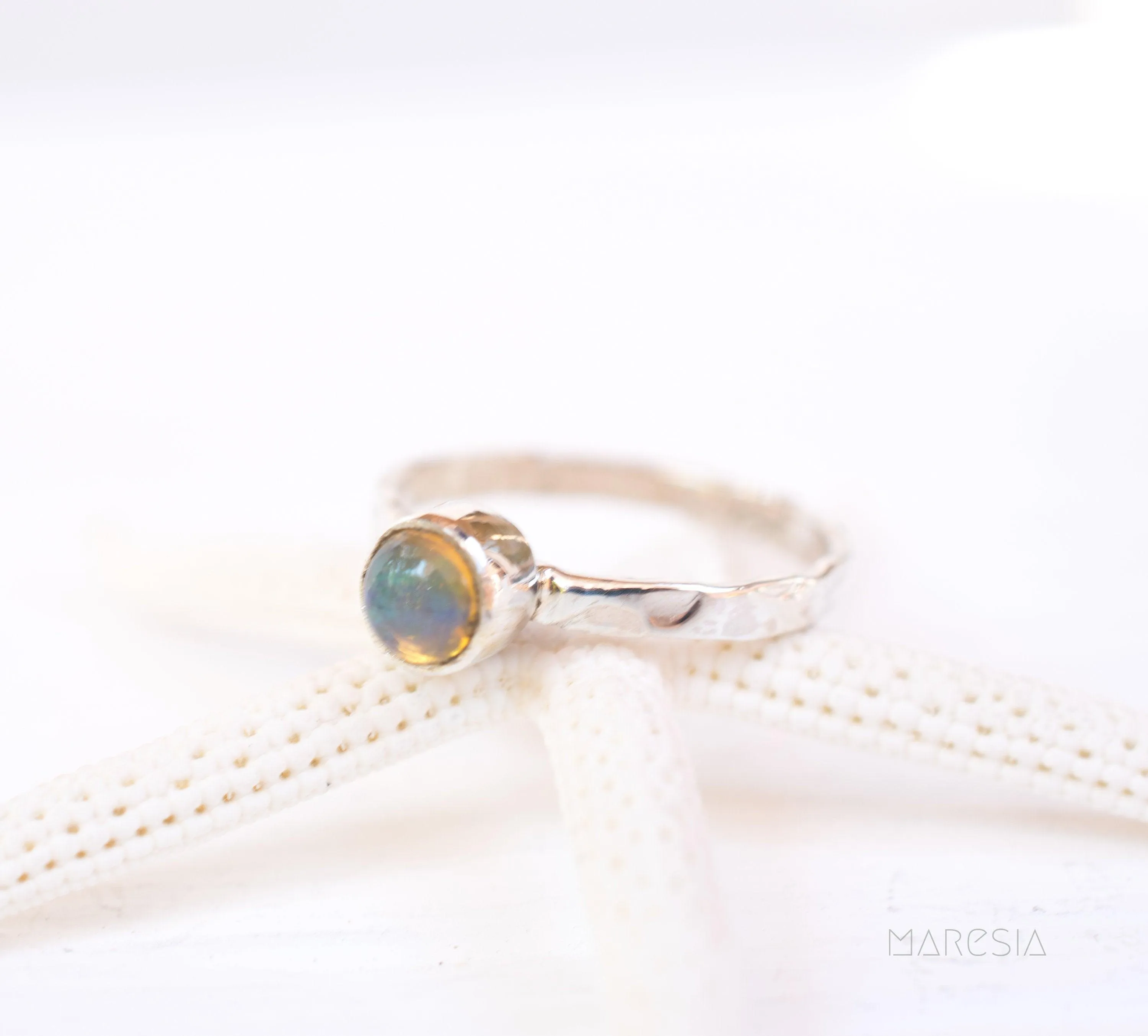 Ethiopian Opal Ring ~ Sterling Silver 925 ~ MR209