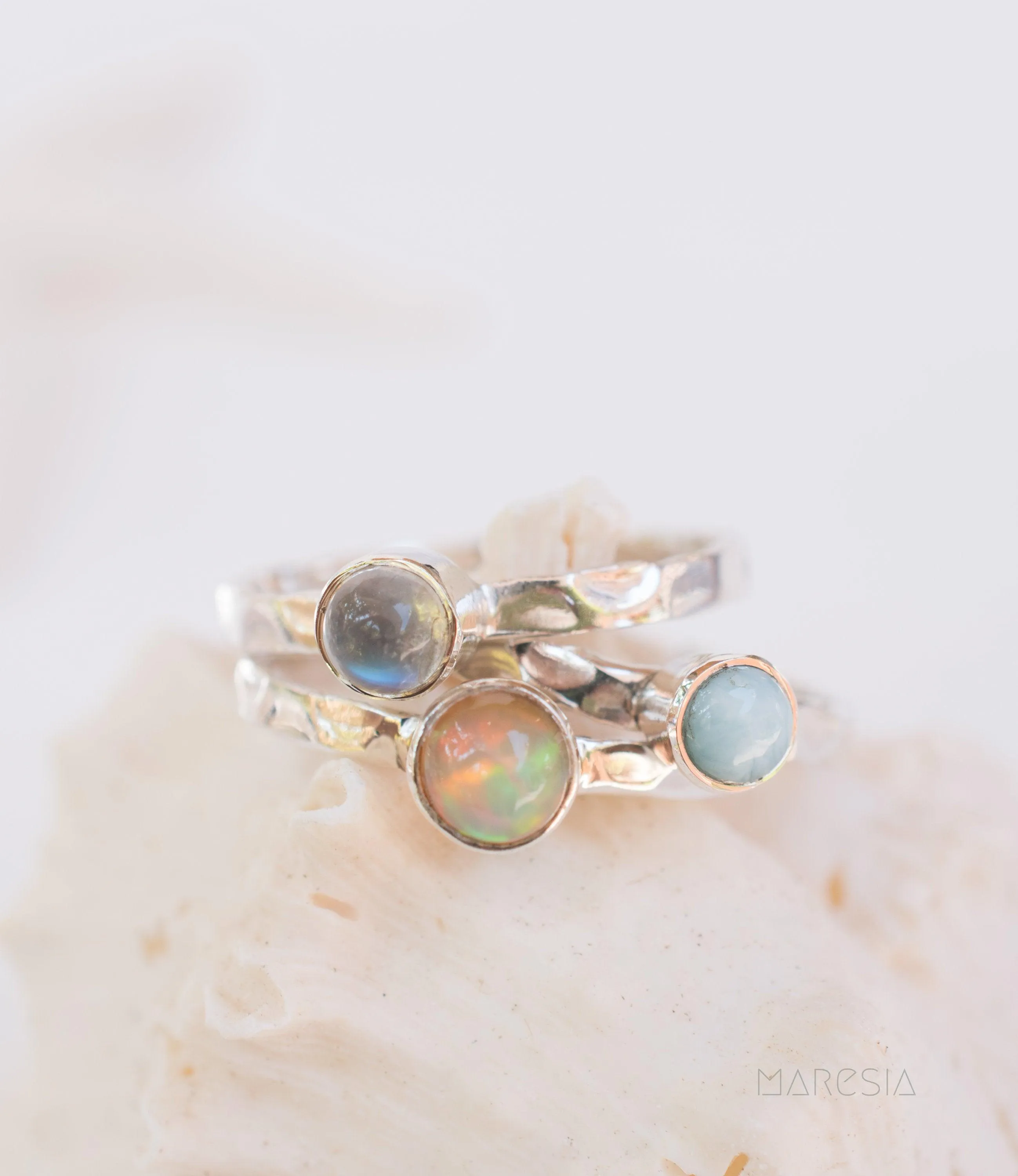 Ethiopian Opal Ring ~ Sterling Silver 925 ~ MR209