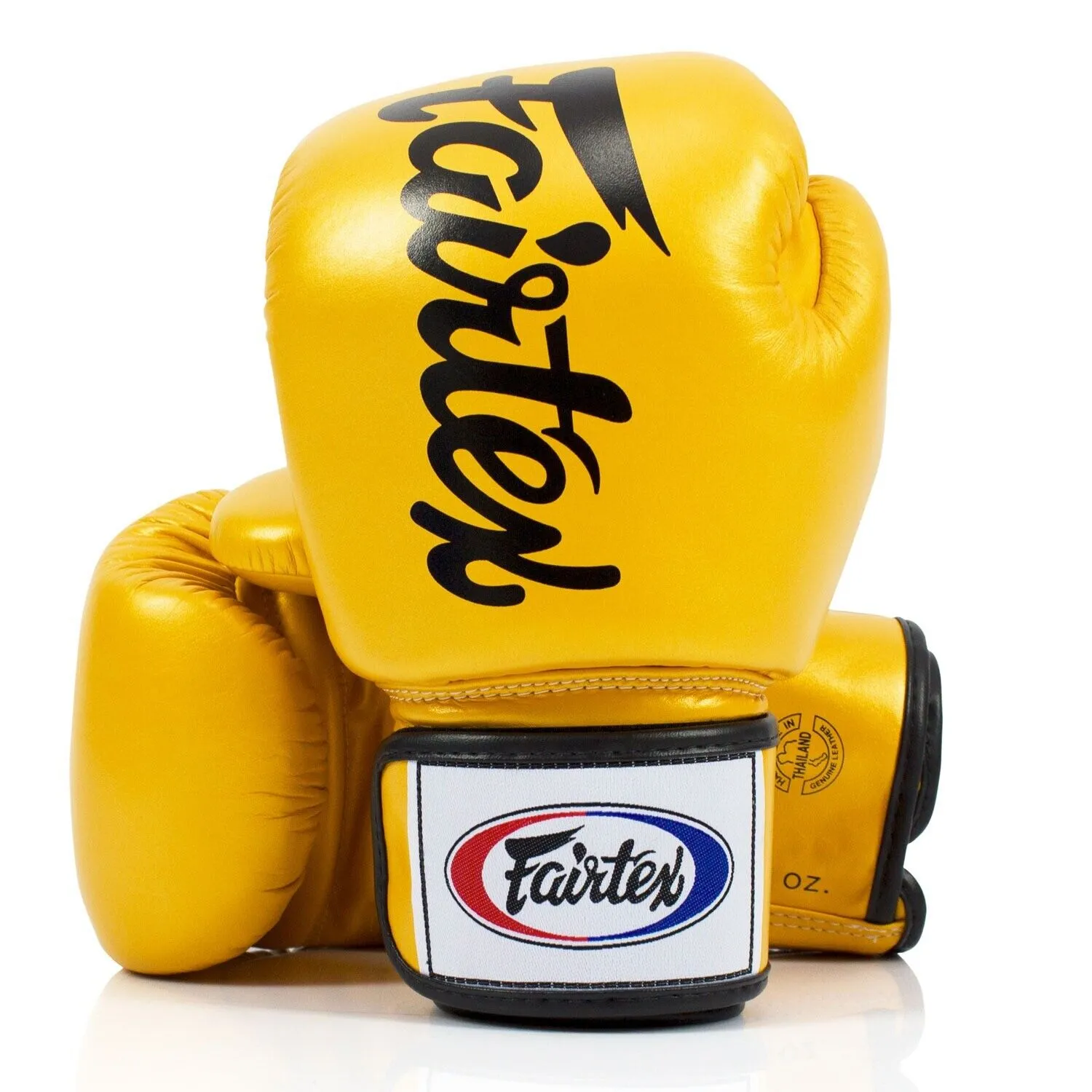 Fairtex BGV19 Deluxe Tight Fit Leather Boxing Gloves Muay Thai  Black / Gold