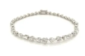 Fancy Cut Diamond Tennis Bracelet