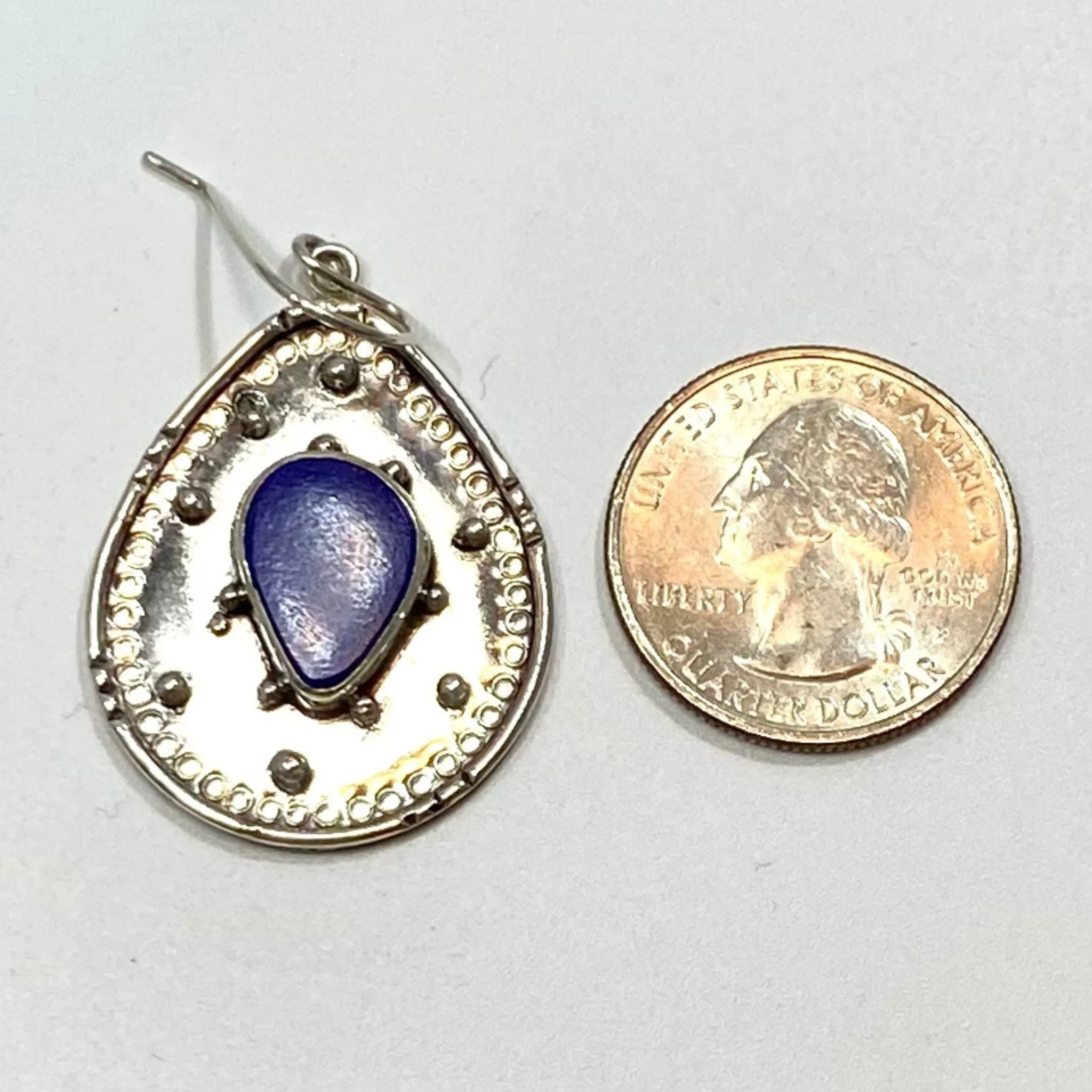 Farangis Silver & Lapis Lazuli Earrings from Tajikistan