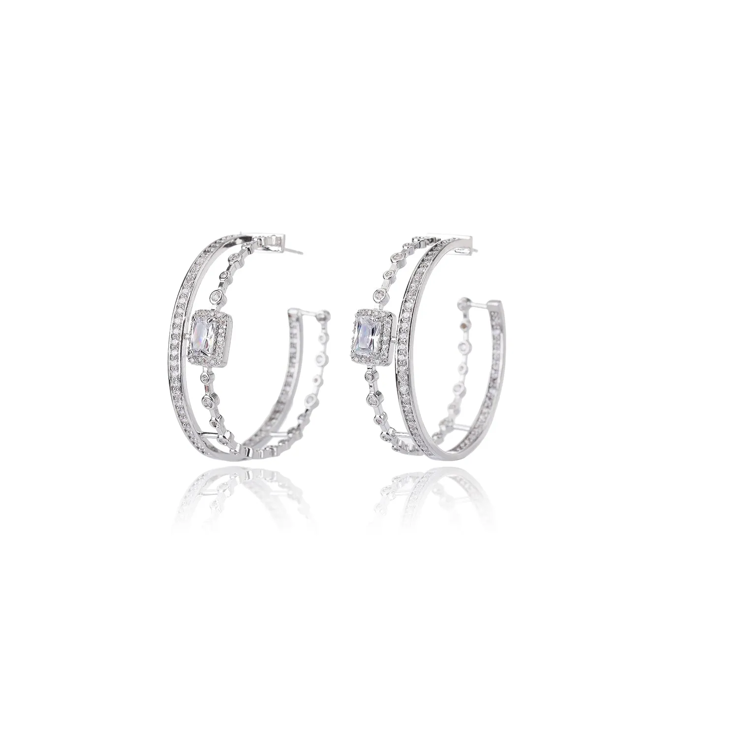 Fashion Round Zircon Stud Earring, Women's Girl's Gatherings Jewelry CE11822